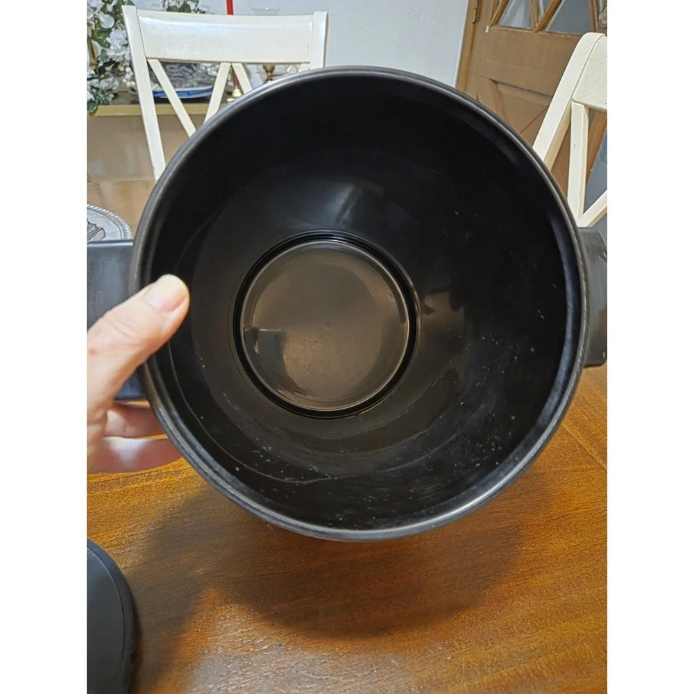 vintage West Bend Thermo-Serv ice bucket features a rustic sportsman design, Bar